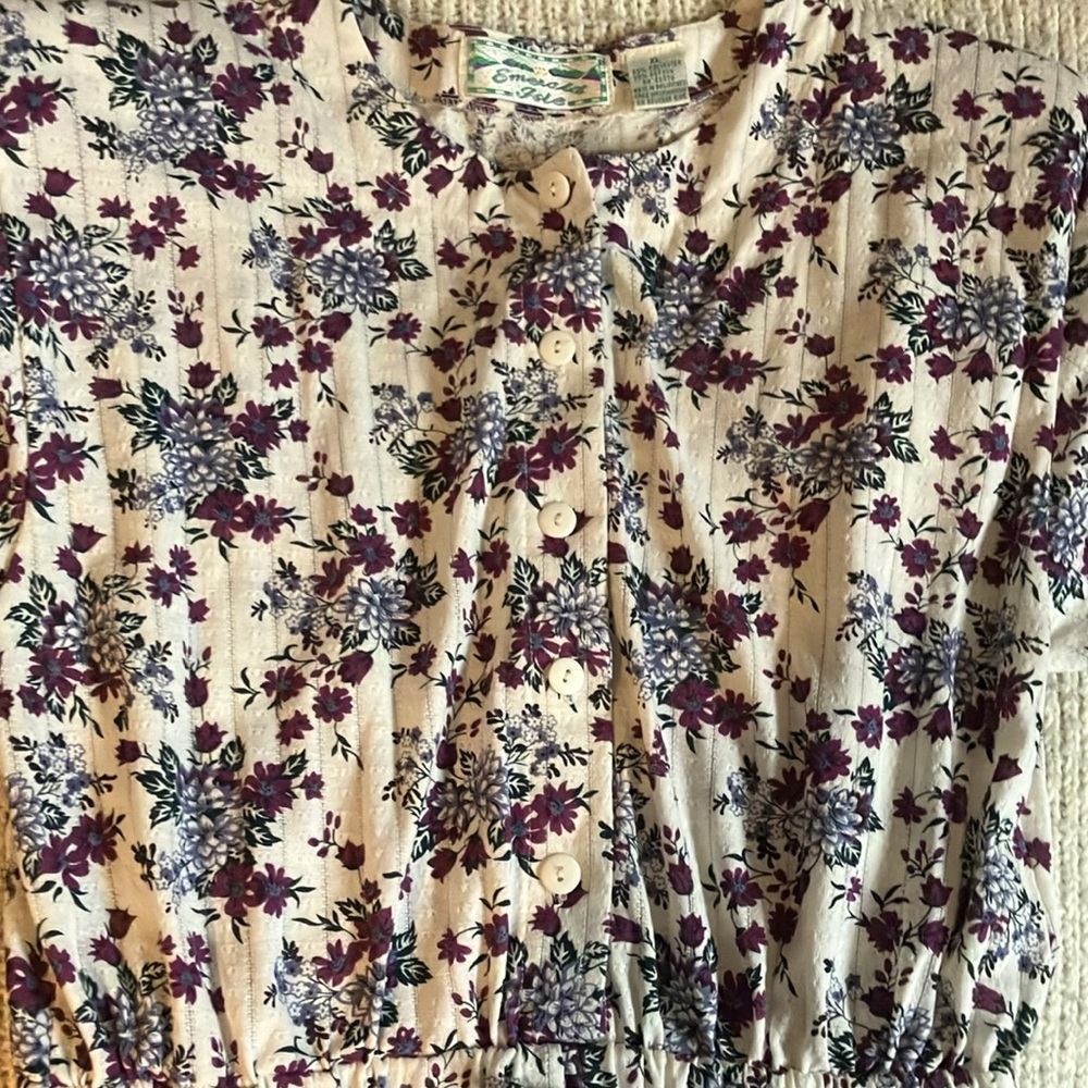 Vintage Emerald Isle Floral Romper Size XL - Picture 5 of 11